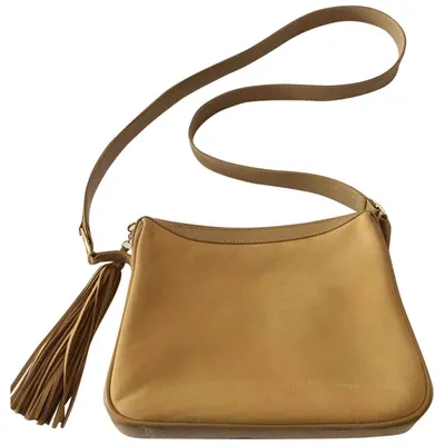 Pre-owned Gucci Leather Handbag In Camel