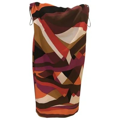 Pre-owned Emilio Pucci Silk Mid-length Dress In Multicolour