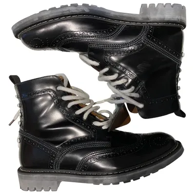 Pre-owned Givenchy Leather Boots In Black