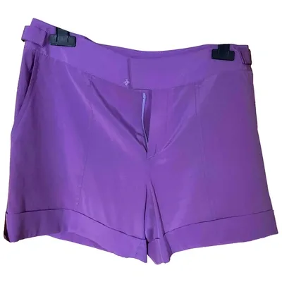 Pre-owned Blumarine Silk Shorts In Purple