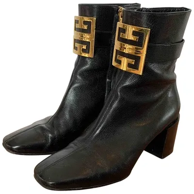 Pre-owned Givenchy Leather Boots In Black