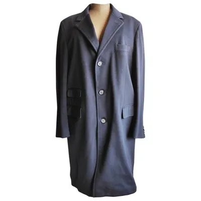 Pre-owned Loro Piana Wool Coat In Navy