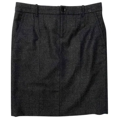 Pre-owned Gucci Wool Mid-length Skirt In Grey