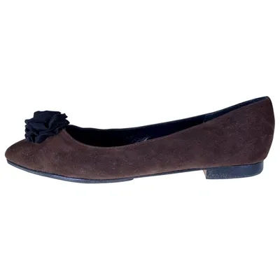 Pre-owned Jimmy Choo Ballet Flats In Brown