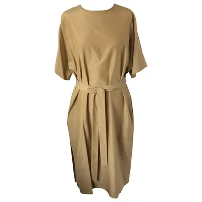 Pre-owned Rochas Mid-length Dress In Beige