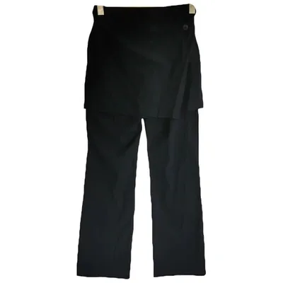 Pre-owned Issey Miyake Straight Pants In Black