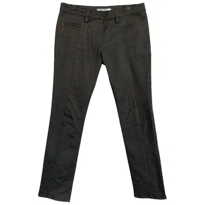 Pre-owned Rabanne Straight Pants In Anthracite