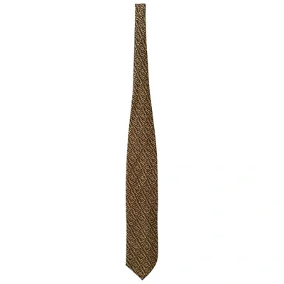 Pre-owned Giorgio Armani Silk Tie In Brown