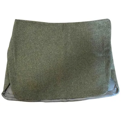 Pre-owned Vanessa Bruno Wool Mini Skirt In Khaki