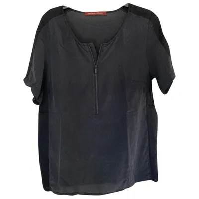 Pre-owned Comptoir Des Cotonniers Silk Blouse In Black