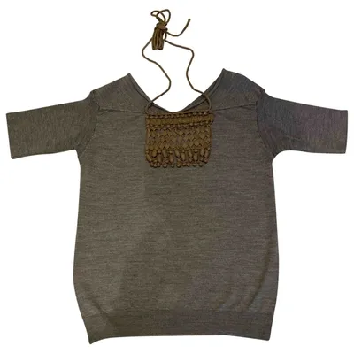 Pre-owned Marni Wool Top In Grey