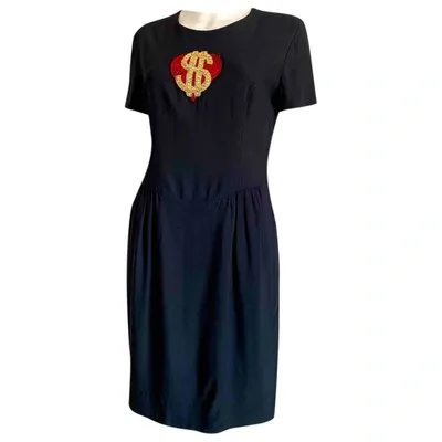 Pre-owned Moschino Mid-length Dress In Blue