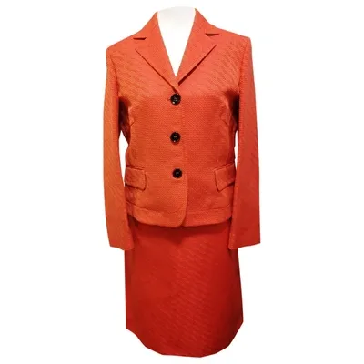 Pre-owned Valentino Suit Jacket In Orange