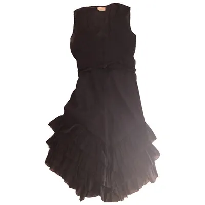 Pre-owned Trussardi Mid-length Dress In Black