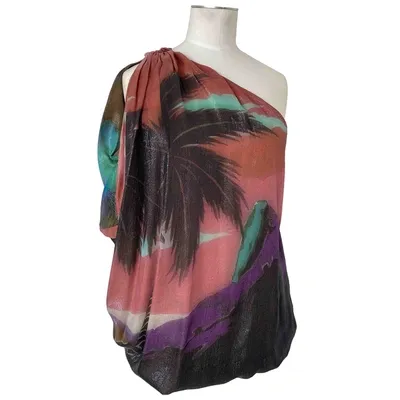 Pre-owned Lanvin Silk Top In Multicolour