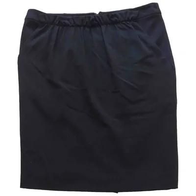 Pre-owned Patrizia Pepe Wool Mid-length Skirt In Blue