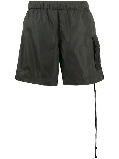 Marni Patch Pocket Swimming Trunks In Green