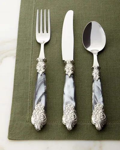 Neiman Marcus 20-piece Versailles Flatware Service In Gray