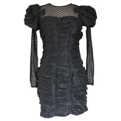 Pre-owned Faith Connexion Lace Mini Dress In Black