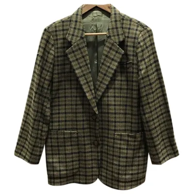 Pre-owned Burberry Wool Jacket In Green