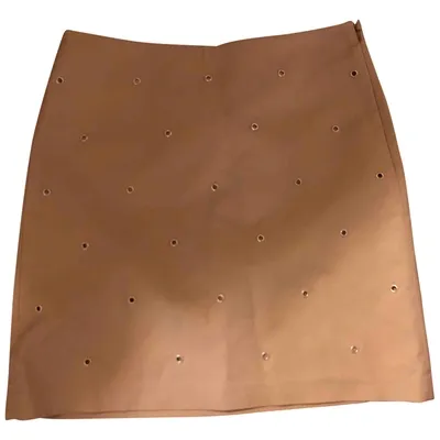 Pre-owned Michael Kors Mini Skirt In Beige