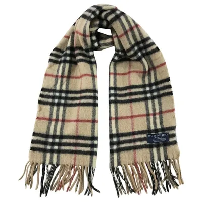 Pre-owned Burberry Cashmere Scarf In Multicolour