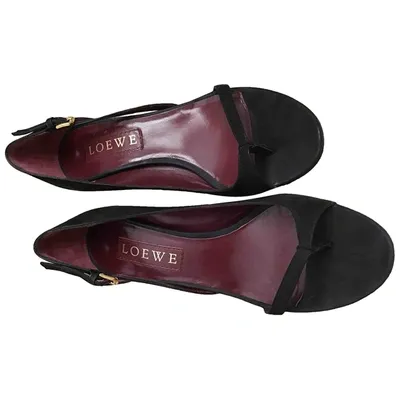 Pre-owned Loewe Sandals In Black