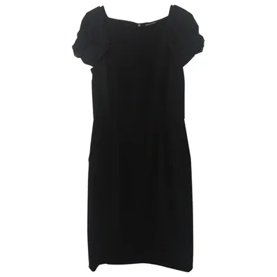 Pre-owned Dolce & Gabbana Wool Mid-length Dress In Black