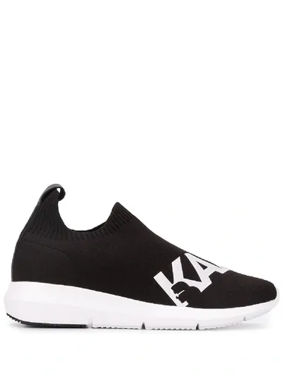 Karl Lagerfeld Black Synthetic Fibers Slip On Sneakers In 黑色