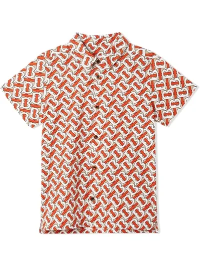 Burberry Boys' Desmond Monogram Shirt - Little Kid, Big Kid In Vermillion