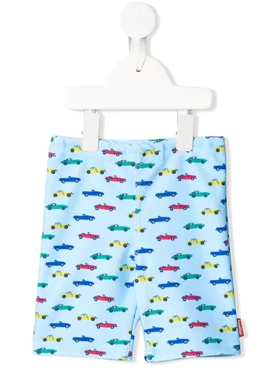 Familiar Kids' Car-print Swim Shorts In Blue