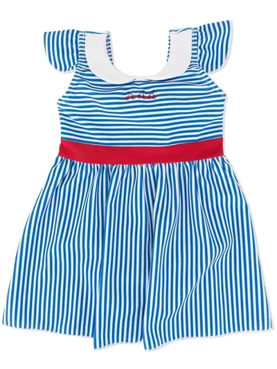 Familiar Kids' Embroidered Cherry Swimsuit In Blue