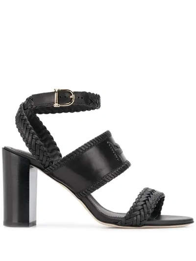 Tod's Smooth Leather Sandal In Black