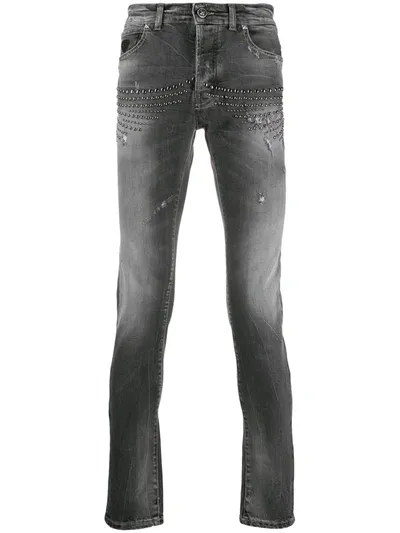 John Richmond Distressed Skinny Jeans In Grey