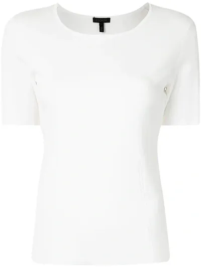 Escada Sintu Pointelle-trim Sweater In White