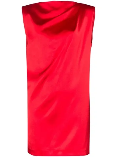 Gauge81 Cali Draped Mini Dress In Red