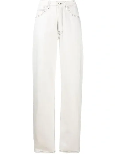 Sunnei Straight-leg Trousers In Whte