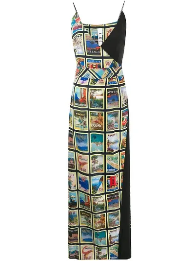 Ultràchic Patchwork Print Maxi Dress In Black