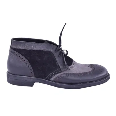 Pre-owned Dolce & Gabbana Leather Boots In Grey