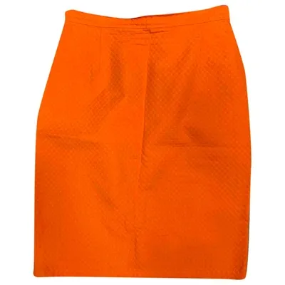 Pre-owned Emanuel Ungaro Mid-length Skirt In Orange