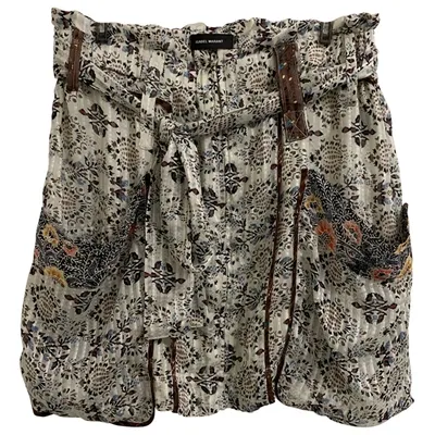 Pre-owned Isabel Marant Silk Mid-length Skirt In Multicolour