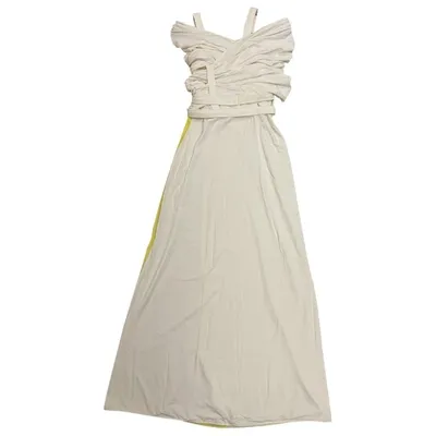 Pre-owned Preen By Thornton Bregazzi Maxi Dress In White