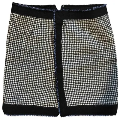 Pre-owned Balenciaga Wool Mini Skirt In Multicolour