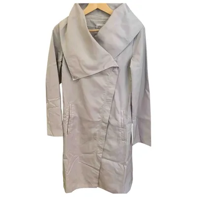 Pre-owned Armani Collezioni Trench Coat In Grey