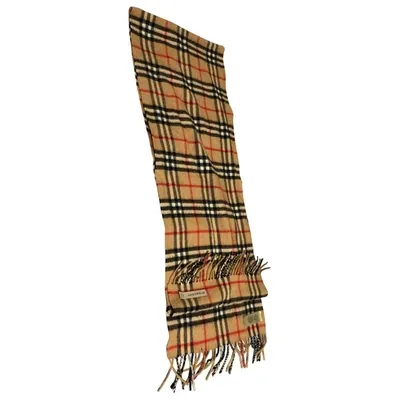 Pre-owned Burberry Cashmere Scarf & Pocket Square In Brown