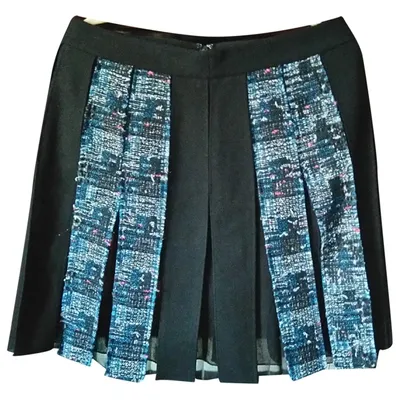 Pre-owned Diane Von Furstenberg Wool Mid-length Skirt In Black