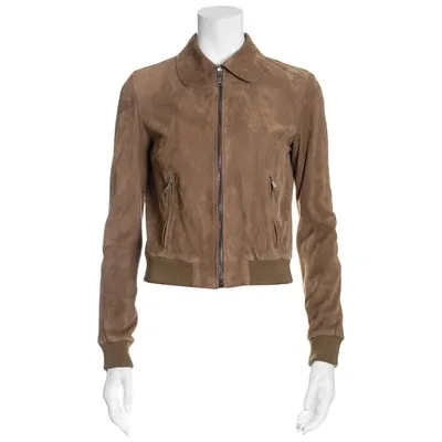 Pre-owned Dolce & Gabbana Biker Jacket In Camel