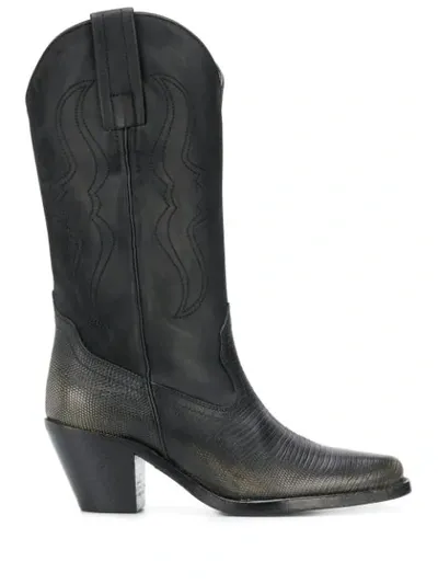 Philosophy Di Lorenzo Serafini Cowboy Pointed Boots In Black