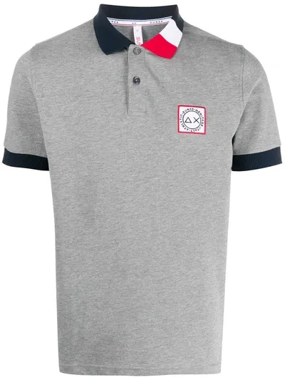 Sun 68 Short Sleeve Polo Shirt In Grey