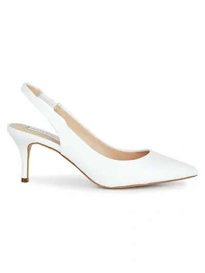 Saks Fifth Avenue Leather Slingback Pumps In White